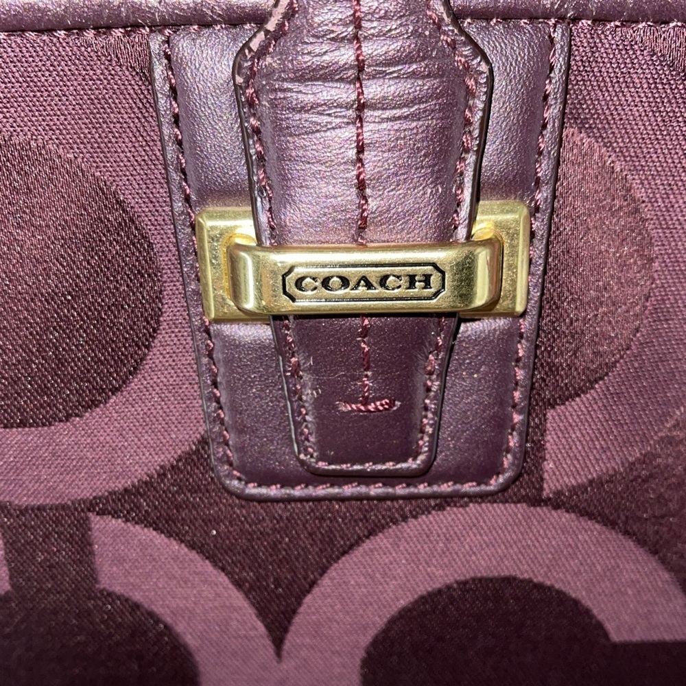 Coach Taylor Op Art Alexis Eggplant Purple Women's Bag G1369-F25501 Coach Classy - Picture 6 of 10